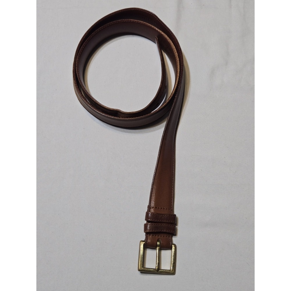 Vtg Coach 7600 Cowhide Leather Belt Men's 38 Tan Brass Buckle Classic Costa Rica
